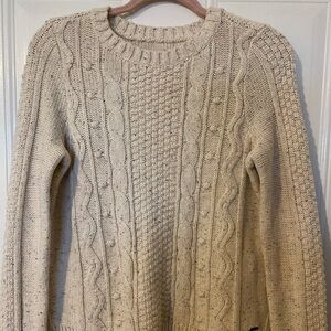 Hollister Cream Cable Knit Sweater